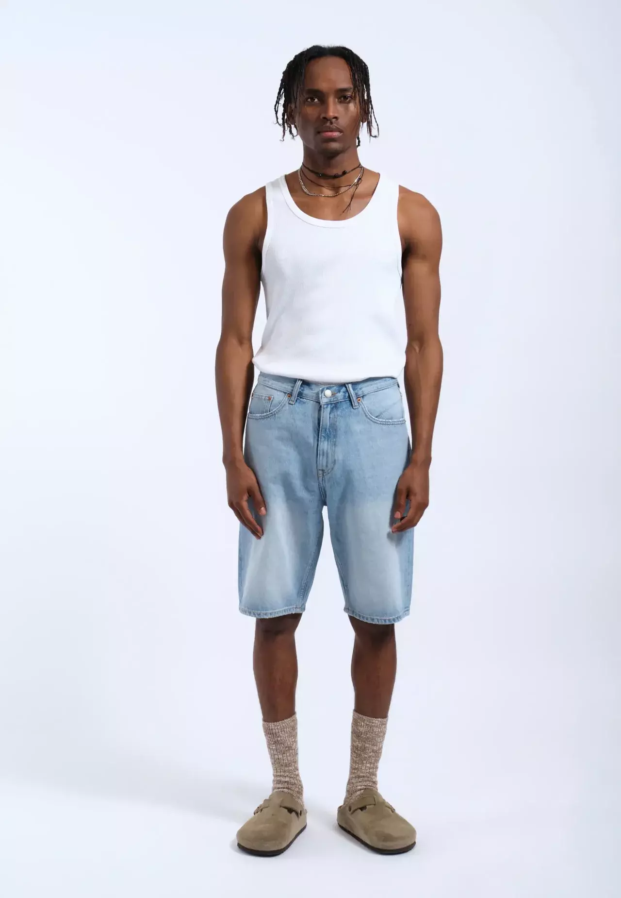 Dr.Denim Omar Shorts Stream Light Fade Herren Denim hellblau